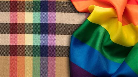 Burberry celebrates LGBTQ rainbow flag in latest fashion collection.